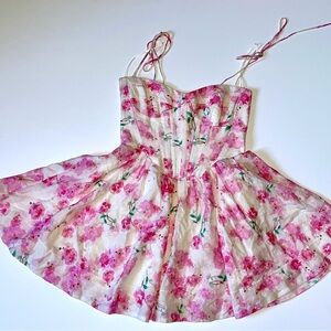 Bardot Pink Floral Dress